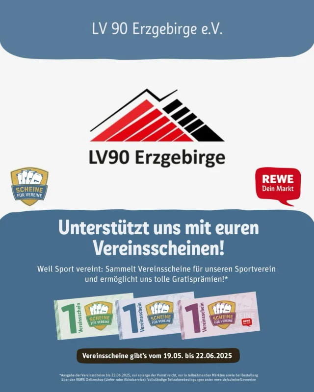 SCHEINE FÜR VEREINE @rewe 

Wir freuen uns über eure Unterstützung! #scheinefürvereine